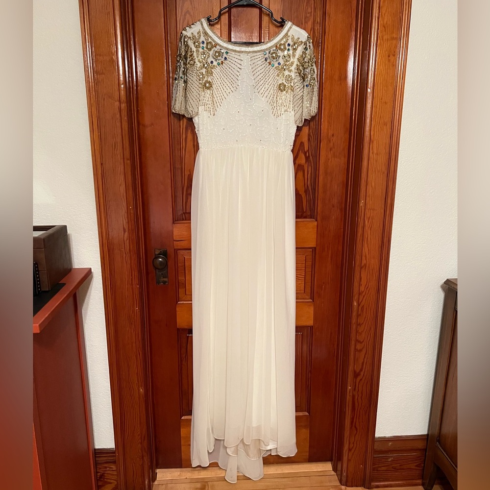 Virgo’s Lounge White Beaded Dress